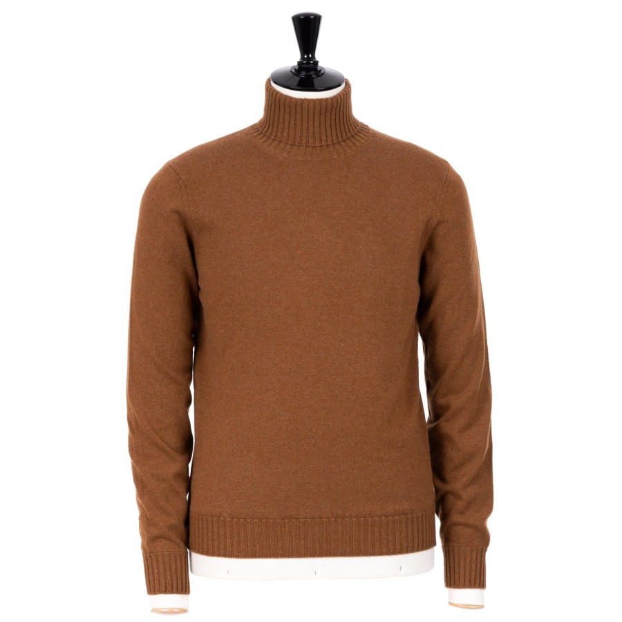 Knitwear | Cesare Attolini Alta Badia Turtleneck Sweater Made Of Pure Duvet Cashmere