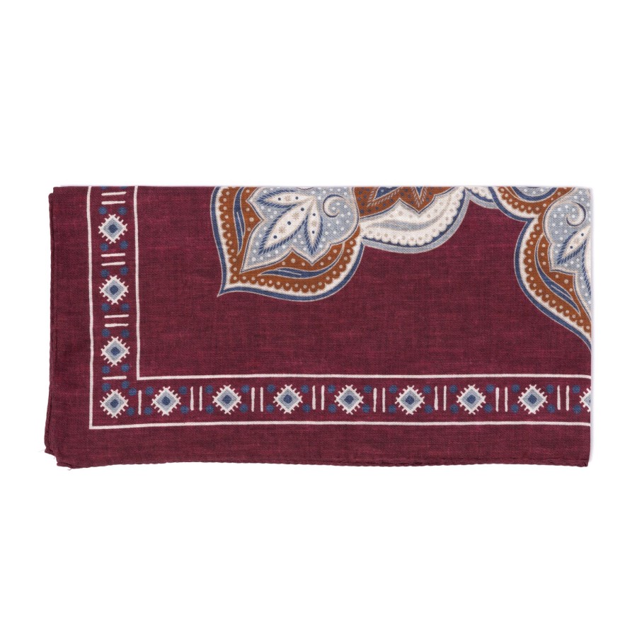 Scarfs | Manifatture Rosi Rosi Collection X Mj: Wild Paisley Neck-Square Scarf In Cotton And Sil