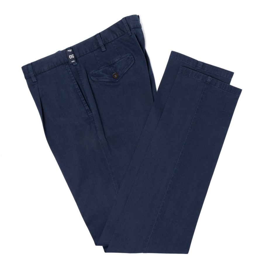 Trousers | Rota Sport Exclusive For Michael Jondral: Blue Pants "Soft-Chino" In A Cotton Mix