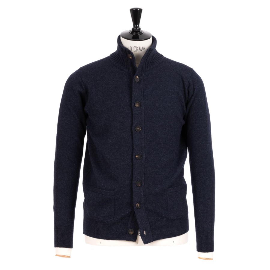 Knitwear | William Lockie Cardigan "Lakeland Turtle" Made Of 2 Ply-Geelong Lambswool