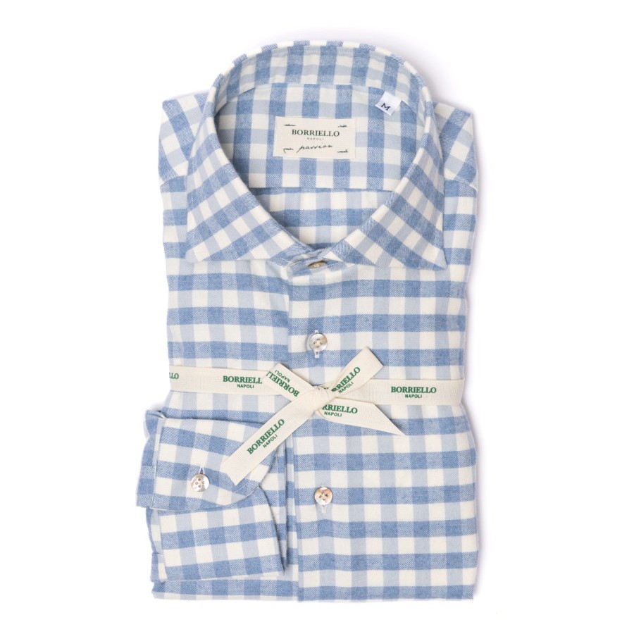 Casual Shirts | Borriello Sports Shirt "Cash-Vichy" In Fine Luxury Flannel - Linea Passion