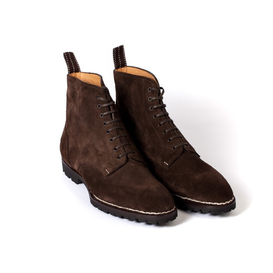 Mto | Saint Crispin's Boot "Derby Norvegese" Made Of Dark Brown Leather