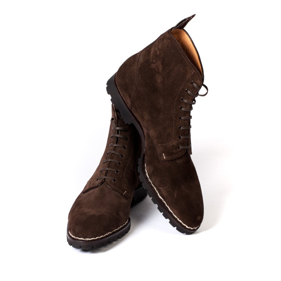 Mto | Saint Crispin's Boot "Derby Norvegese" Made Of Dark Brown Leather