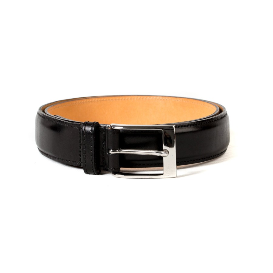 Belts | Saint Crispin's Belt Made Of Black Calfskin - Hand-Colored