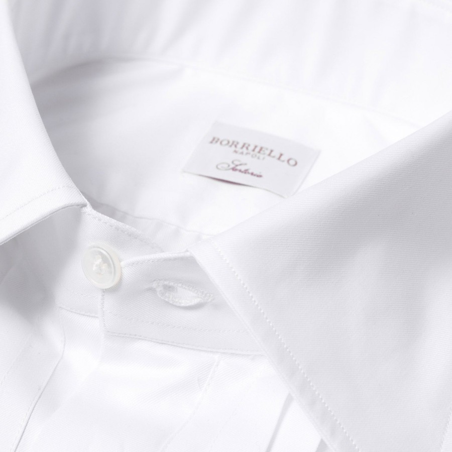 Shirts | Borriello Tuxedo Shirt "Sartorial-Plissee" Made Of Cotton-Twill From Thomas Maso