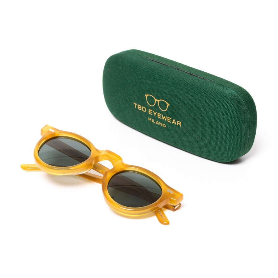 Sunglasses | TBD EYEWEAR Sonnenbrille "Welt Honey" Mit Grunen Glasern - Handarbeit