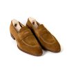 Mto | Saint Crispin's Pennyloafer "Dress" Made Of Light Brown Suede Leather