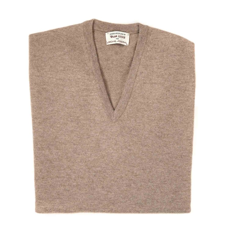 Knitwear | William Lockie Jumper "Oxton Vee" Made From Fine Scottish 1 Ply Cashmere