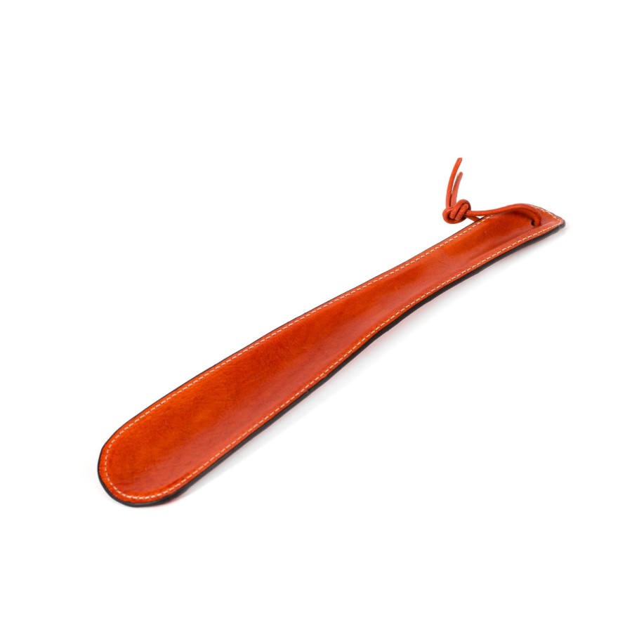 Shoe Care | Turms Shoehorn "Operaio" Made Of Steel In Leather Coat - Purely Handcrafted