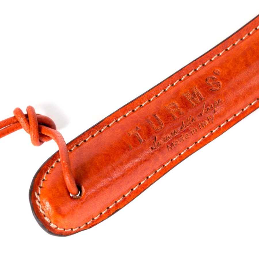 Shoe Care | Turms Shoehorn "Operaio" Made Of Steel In Leather Coat - Purely Handcrafted