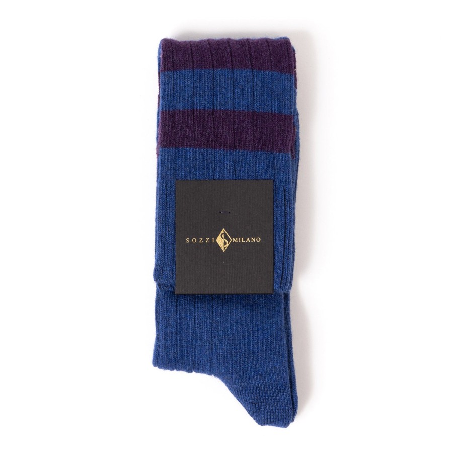 Stockings | Sozzi College Stripe Knee Socks Made From A Cashmere Blend