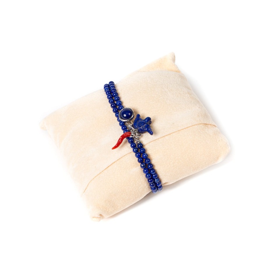 Cufflinks & Jewelry | Barbarulo Napoli Buttonhole Necklace "Stile Galante" In Lapis Lazuli - Purely Handcraft