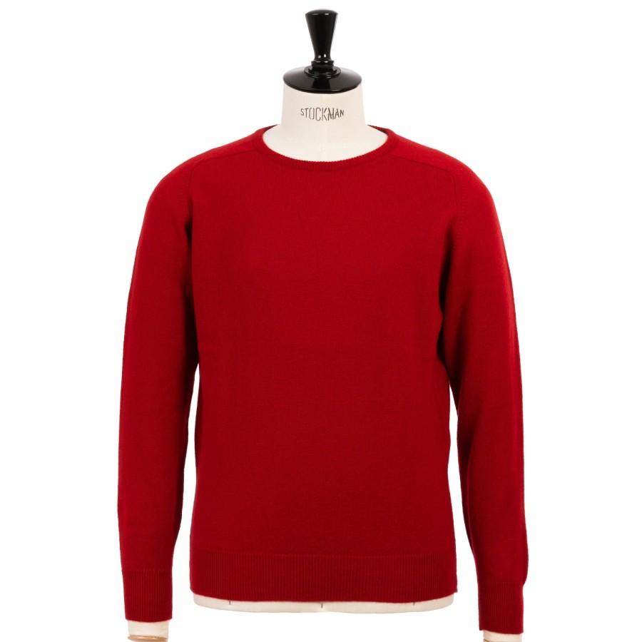 Knitwear | William Lockie Pure Geelong Lambswool "Leven Crew" Sweater - 2 Ply