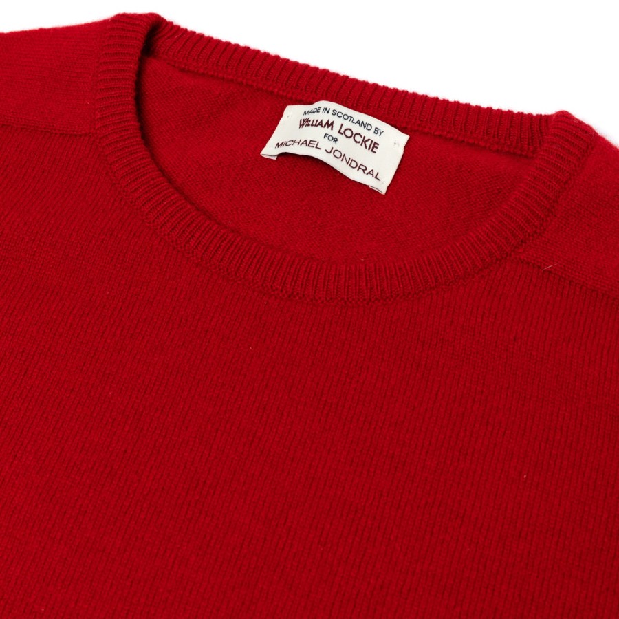 Knitwear | William Lockie Pure Geelong Lambswool "Leven Crew" Sweater - 2 Ply