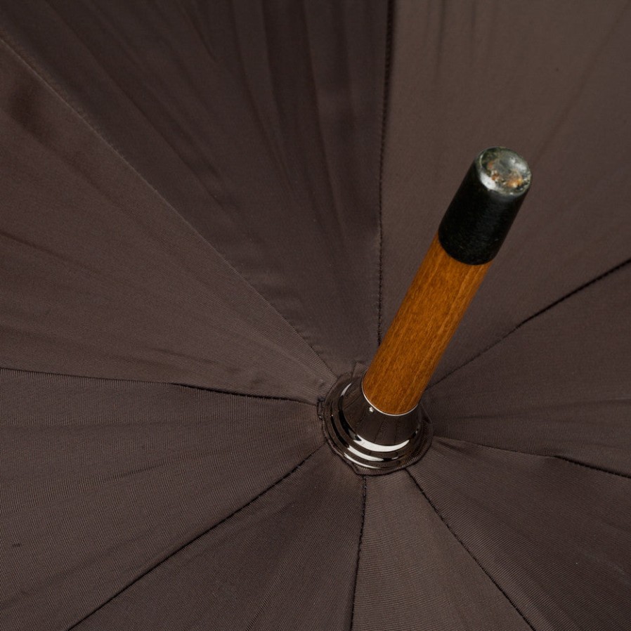 Umbrellas | Maglia Brown Umbrella "Traveller" With Wooden Handle