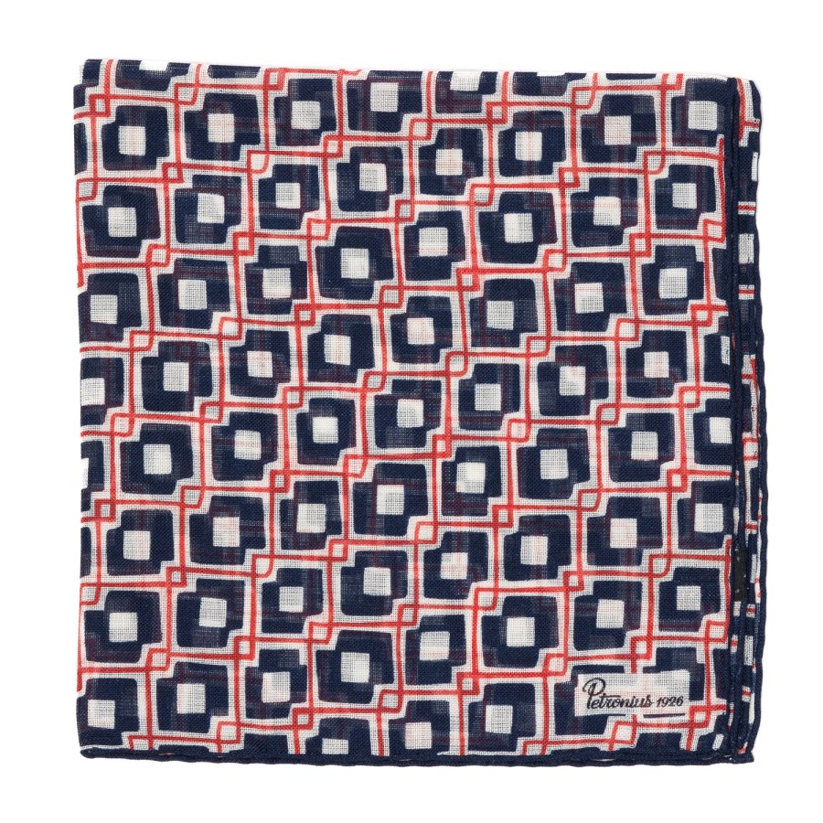 Handkerchiefs | Petronius Limited Edition: Wool And Silk Pocket Square "Vintage 55