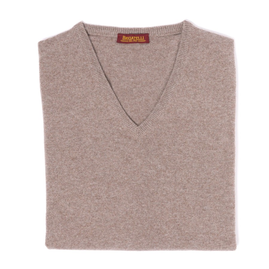 Knitwear | Brigatelli dal 1922 Merino Wool And Cashmere V Sweater - 1 Ply Cashmere Blend