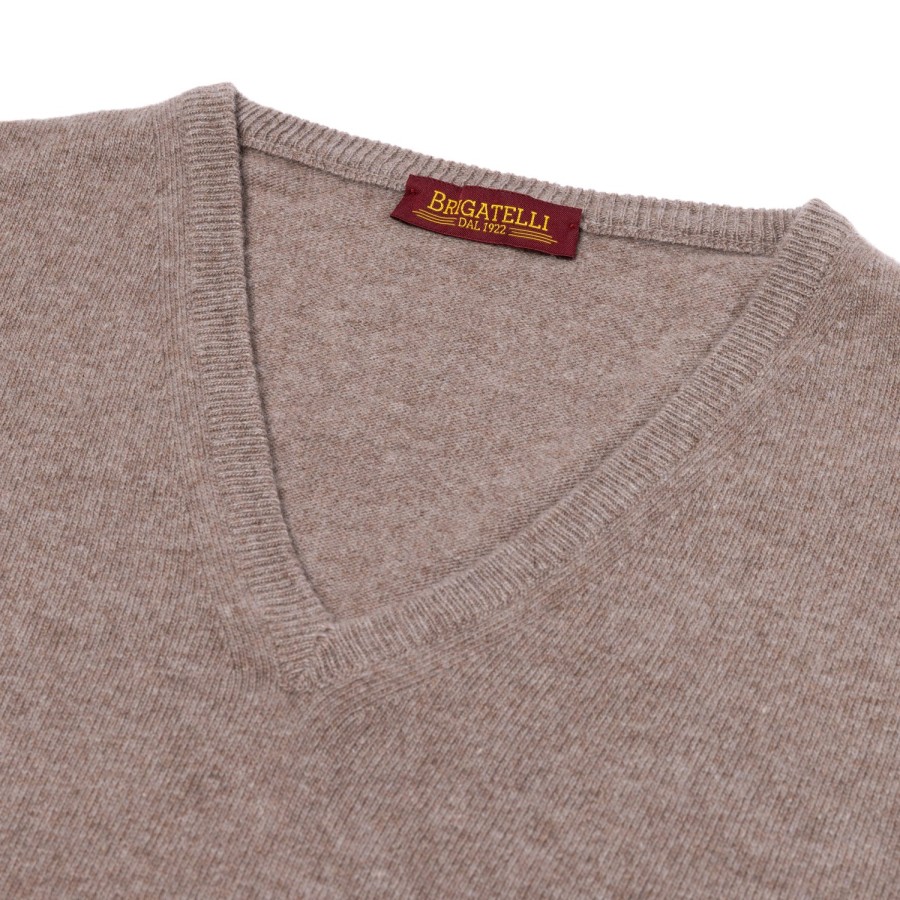 Knitwear | Brigatelli dal 1922 Merino Wool And Cashmere V Sweater - 1 Ply Cashmere Blend