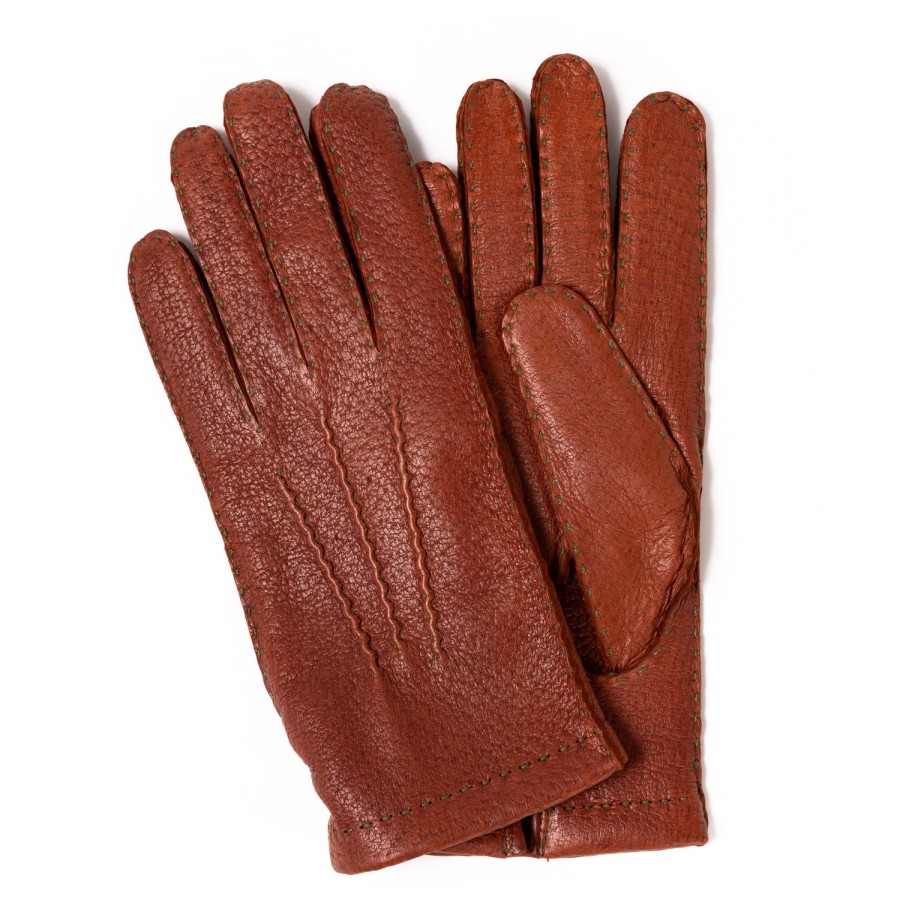 Gloves | Thomas Riemer Wien Gloves "Auerberg" Made Of Peccary Leather With Cashmere Lining - Hand