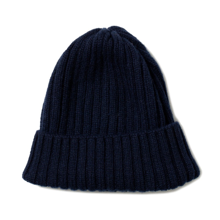 Hats | Fedeli Exclusively For Michael Jondral: Dark Blue Knitted Cap Made Of Cashmer