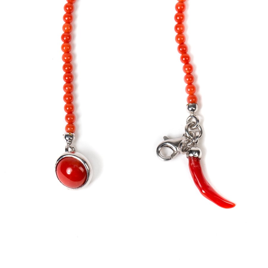 Cufflinks & Jewelry | Barbarulo Napoli Buttonhole Chain "Stile Galante"" Made Of Coral - Purely Handcrafted