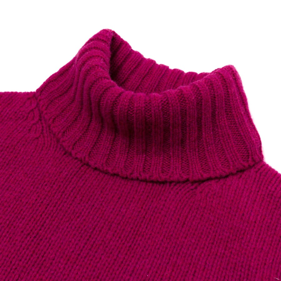 Knitwear | William Lockie Mj Exclusive: Turtleneck Sweater "Alain Rollneck" In 4 Ply Geelong Lam