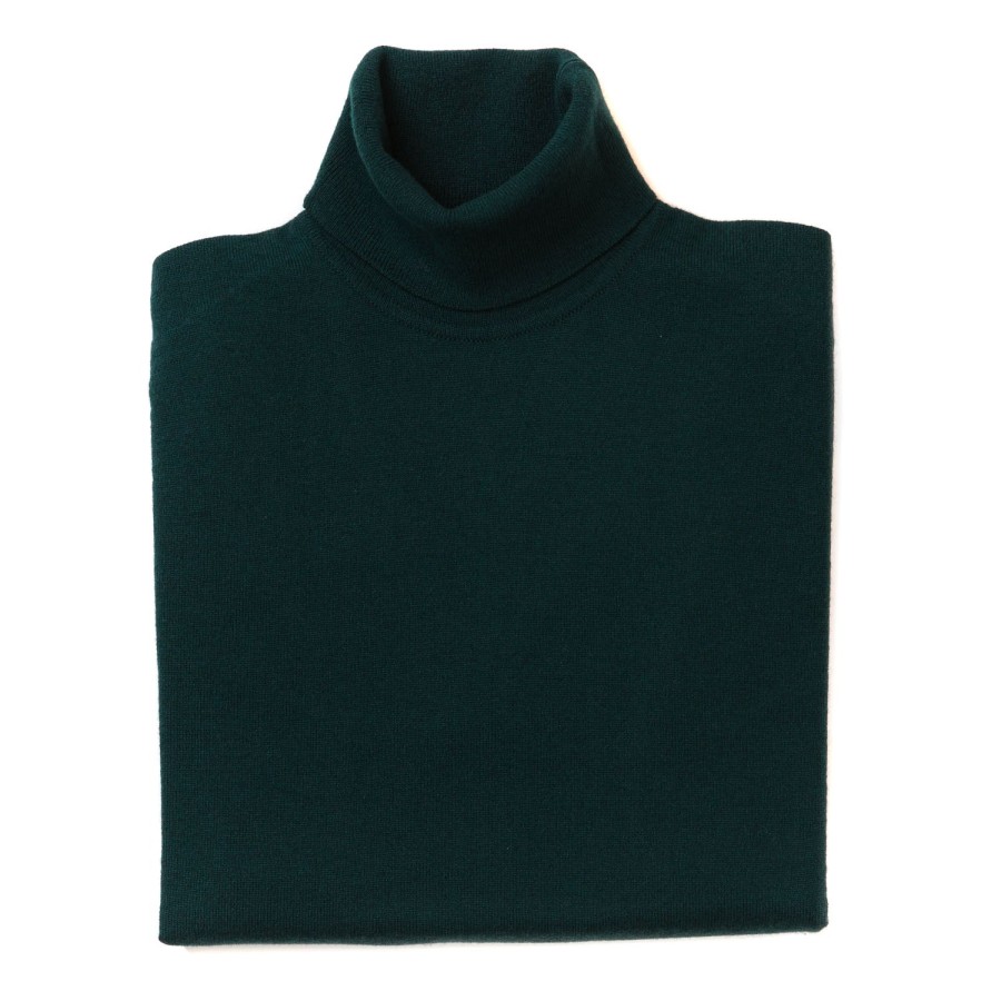 Knitwear | William Lockie Turtleneck Sweater "Oxton Rollneck" Made Of Fine Scottish 1 Ply Cashme