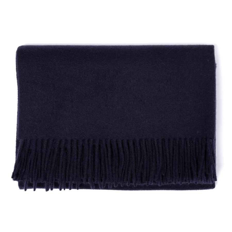 Scarfs | Joshua Ellis Joshua Ellis X Mj: Ripple Plain Stole Scarf In Pure Scottish Cashmere