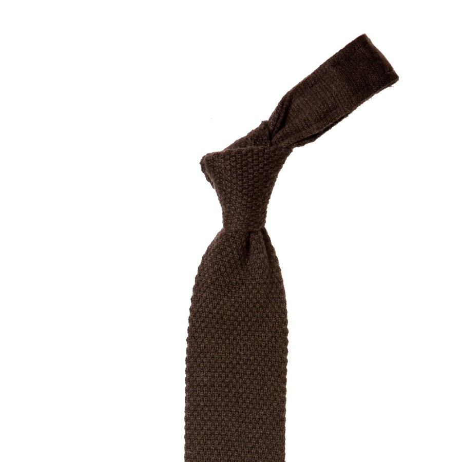 Ties | Petronius Petronius X Mj: Knitted Tie "Crochet" Made Of Pure Cashmere