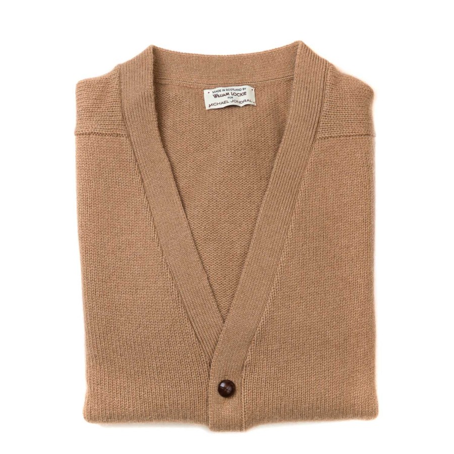 Knitwear | William Lockie Cardigan "Datched" Made From Pure Camel Hair