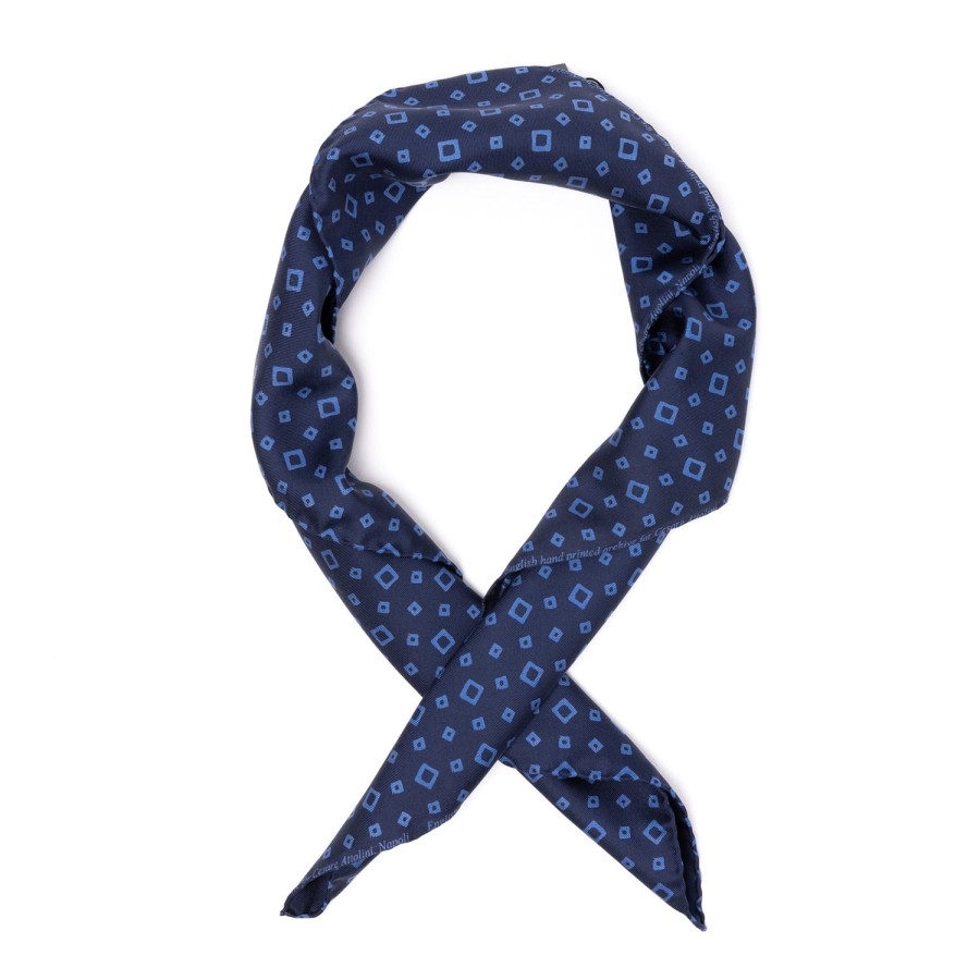 Scarfs | Cesare Attolini Foulard Neckerchief "Cubi" In Pure English Silk