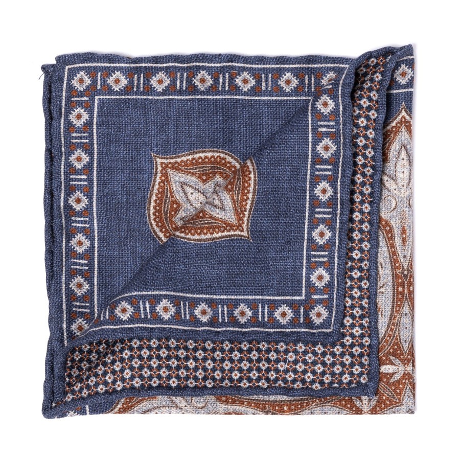 Handkerchiefs | Manifatture Rosi Rosi Collection X Mj: Pocket Square "Paisley Square Double Print" In P