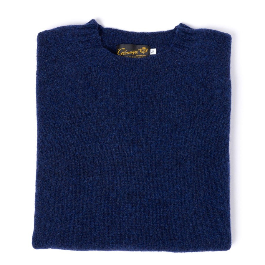 Knitwear | Glenugie Glenugie X Mj: Pure Wool Round Jumper Sweater - Pure Soft Shetland