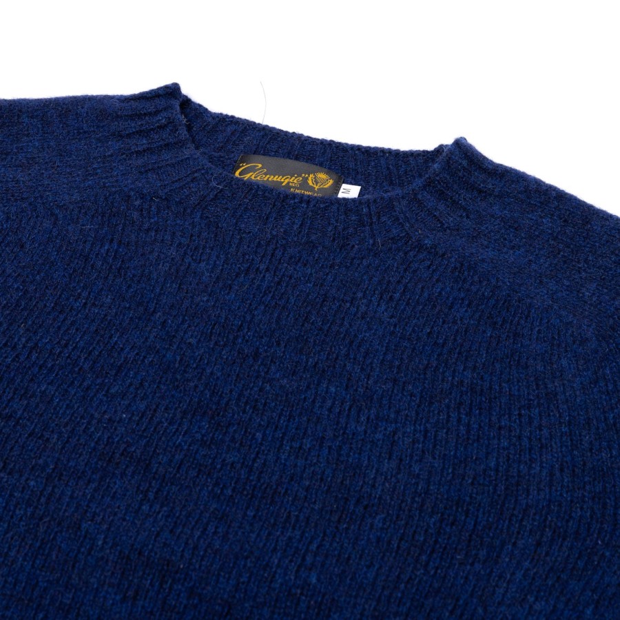 Knitwear | Glenugie Glenugie X Mj: Pure Wool Round Jumper Sweater - Pure Soft Shetland