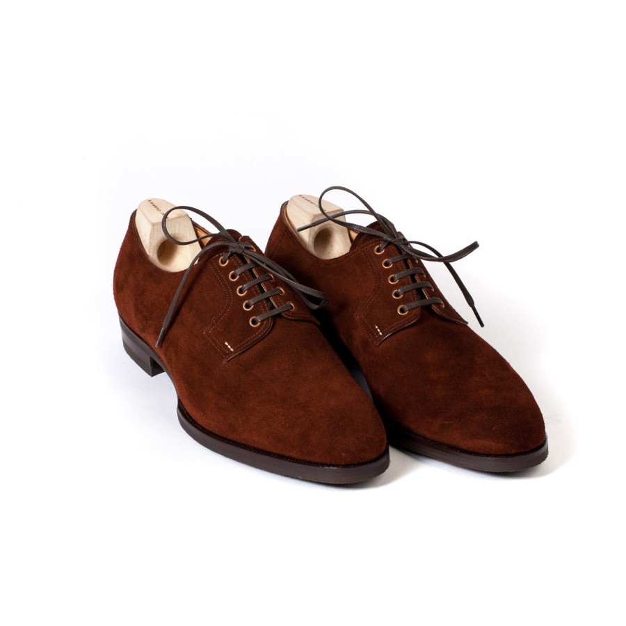 Mto | Saint Crispin's Derby "Blucher" Made Of Rust-Colored Suede