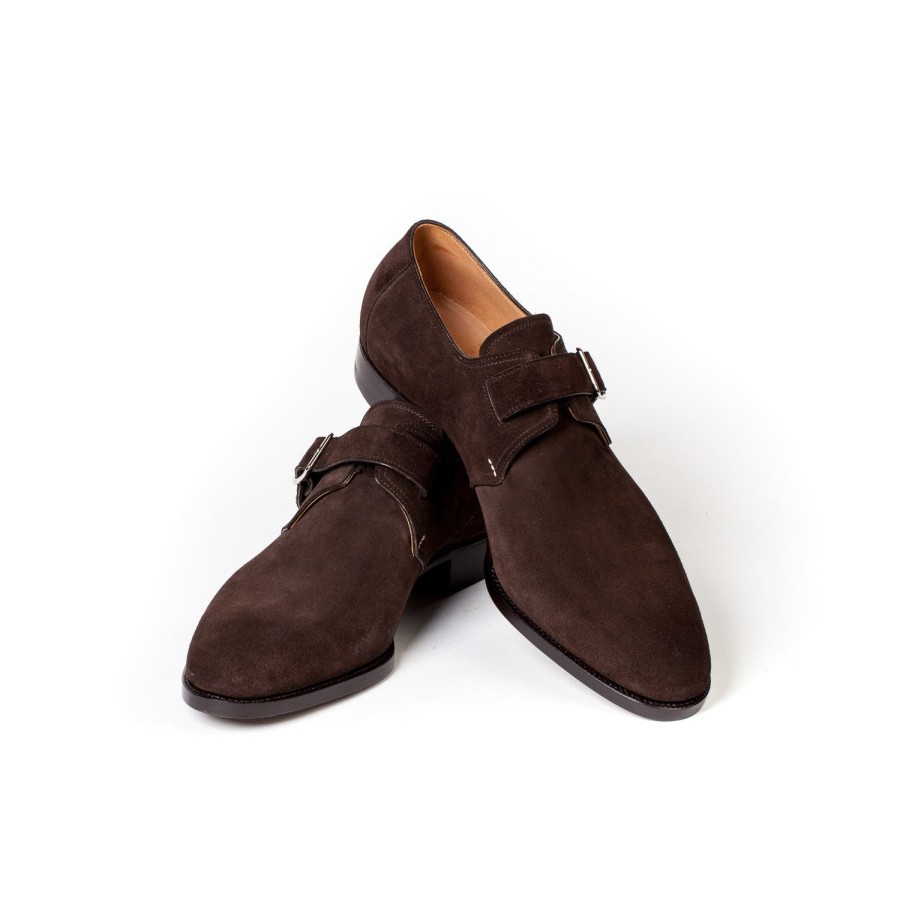 Mto | Saint Crispin's Monk Made Of Dark Brown Suede "Hunting"