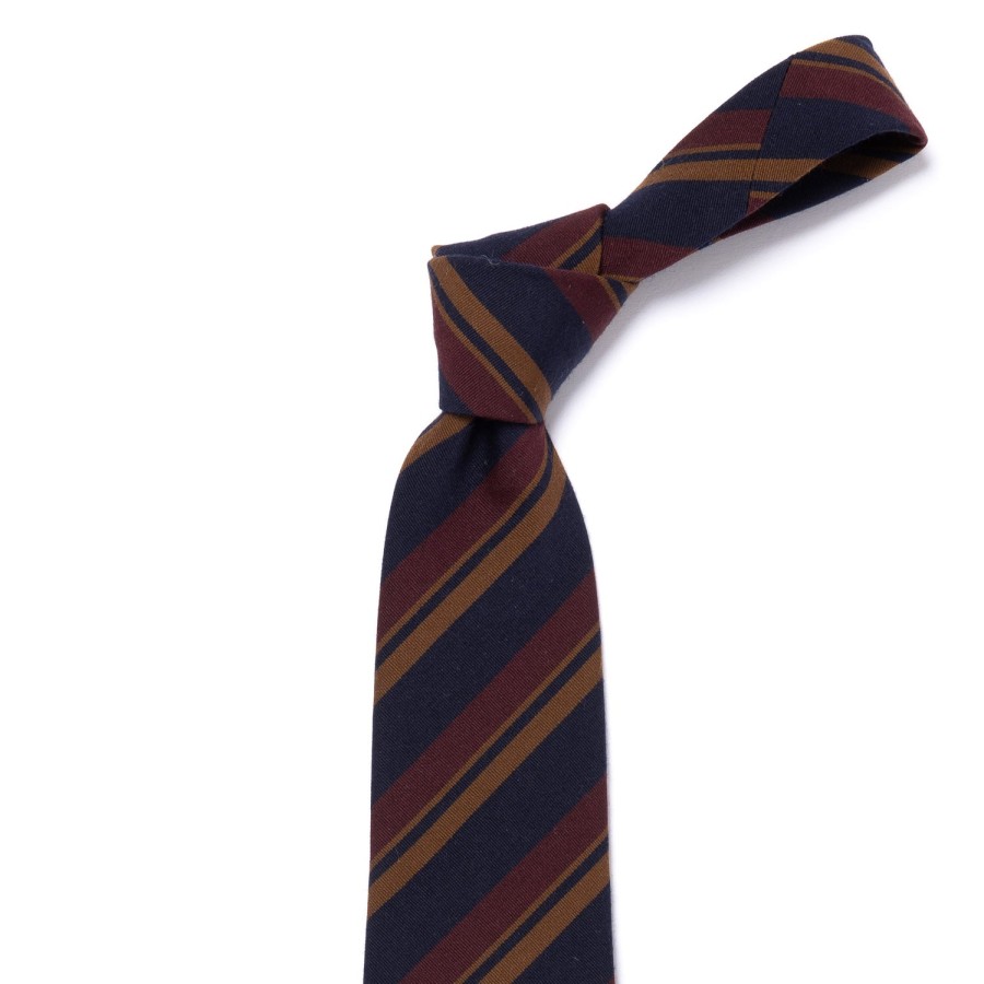 Ties | Cesare Attolini Archivio Storico: Tie "Multipli Estivi" In Wool And Cotton - Handrolle