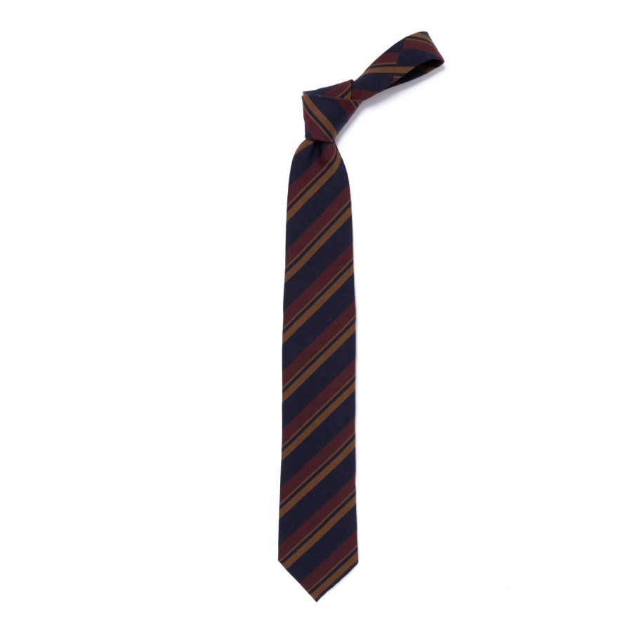 Ties | Cesare Attolini Archivio Storico: Tie "Multipli Estivi" In Wool And Cotton - Handrolle