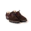 S | Saint Crispin's Oxford "Saddle" Made Of Dark Brown Full-Grained Leather With Brown Sad