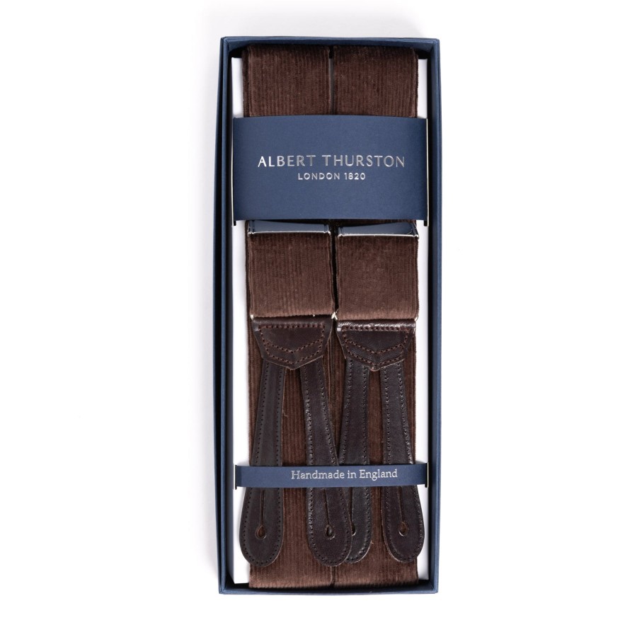 Braces | Albert Thurston Suspenders "Needlecord" For Buttoning