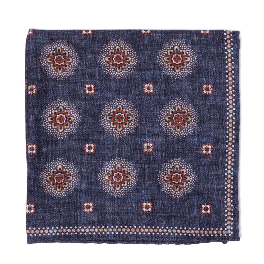 Handkerchiefs | Manifatture Rosi Rosi Collection X Mj: Pocket Square "New Flower Double Print" In Pure