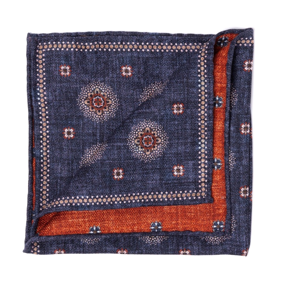 Handkerchiefs | Manifatture Rosi Rosi Collection X Mj: Pocket Square "New Flower Double Print" In Pure