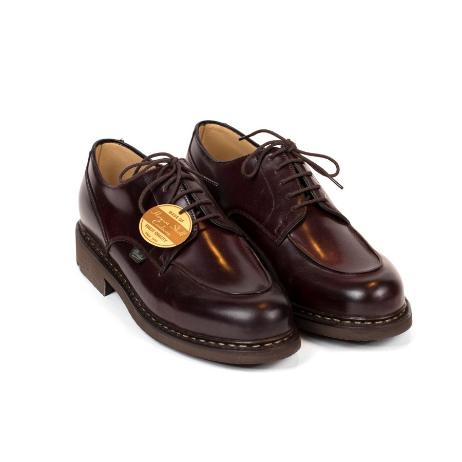 S | Paraboot Limited Edition: Brown Derby "Chambord" Made From Original Shell Cordo