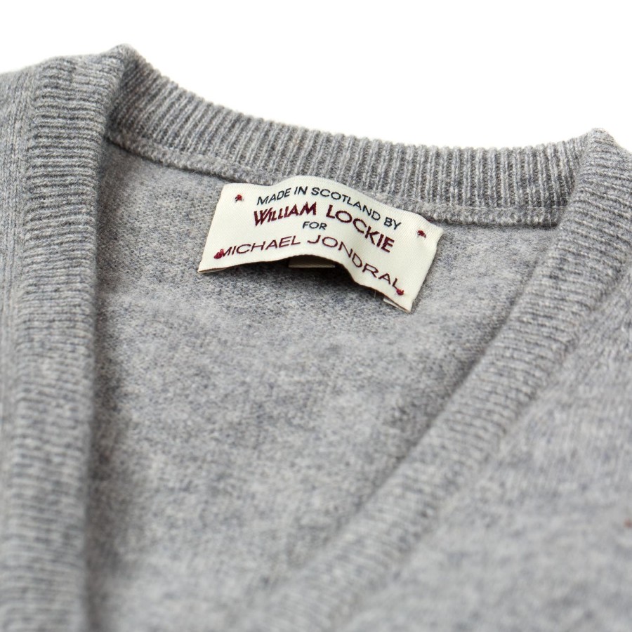 Knitwear | William Lockie Jumper "Oxton Vee" Made From Fine Scottish 1 Ply Cashmere