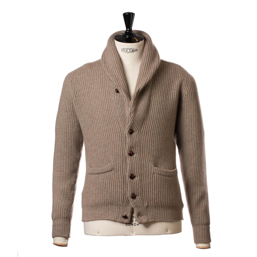 Knitwear | William Lockie Shawl-Collar Cardigan "Shawl-Windsor" Made Of Pure Scottish 6 Ply Cash