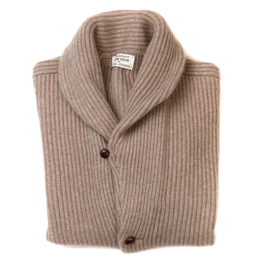 Knitwear | William Lockie Shawl-Collar Cardigan "Shawl-Windsor" Made Of Pure Scottish 6 Ply Cash