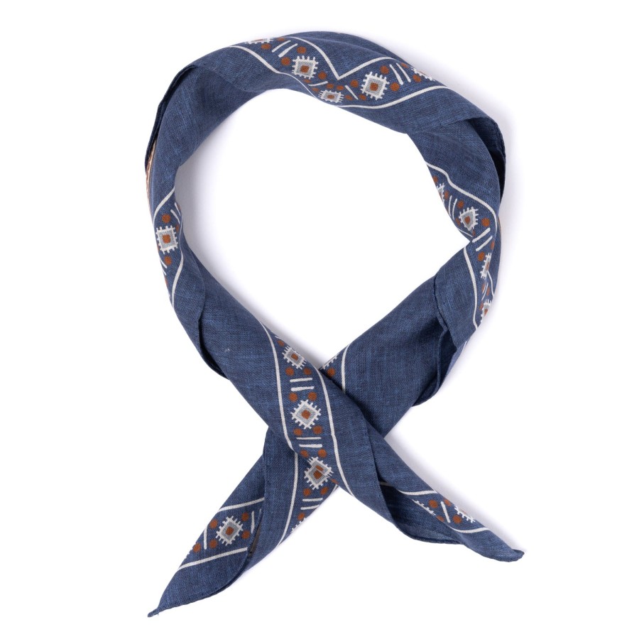 Scarfs | Manifatture Rosi Rosi Collection X Mj: Wild Paisley Neck-Square Scarf In Cotton And Sil