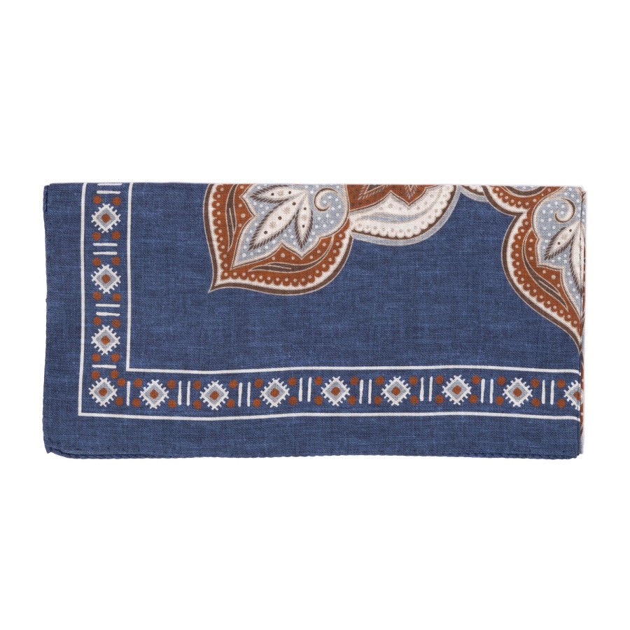 Scarfs | Manifatture Rosi Rosi Collection X Mj: Wild Paisley Neck-Square Scarf In Cotton And Sil