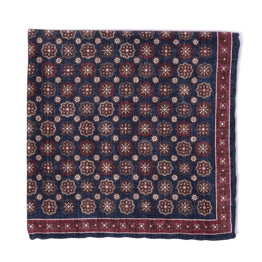 Handkerchiefs | Manifatture Rosi Rosi Collection X Mj: Pocket Square "Medallion Double Print" In Pure S