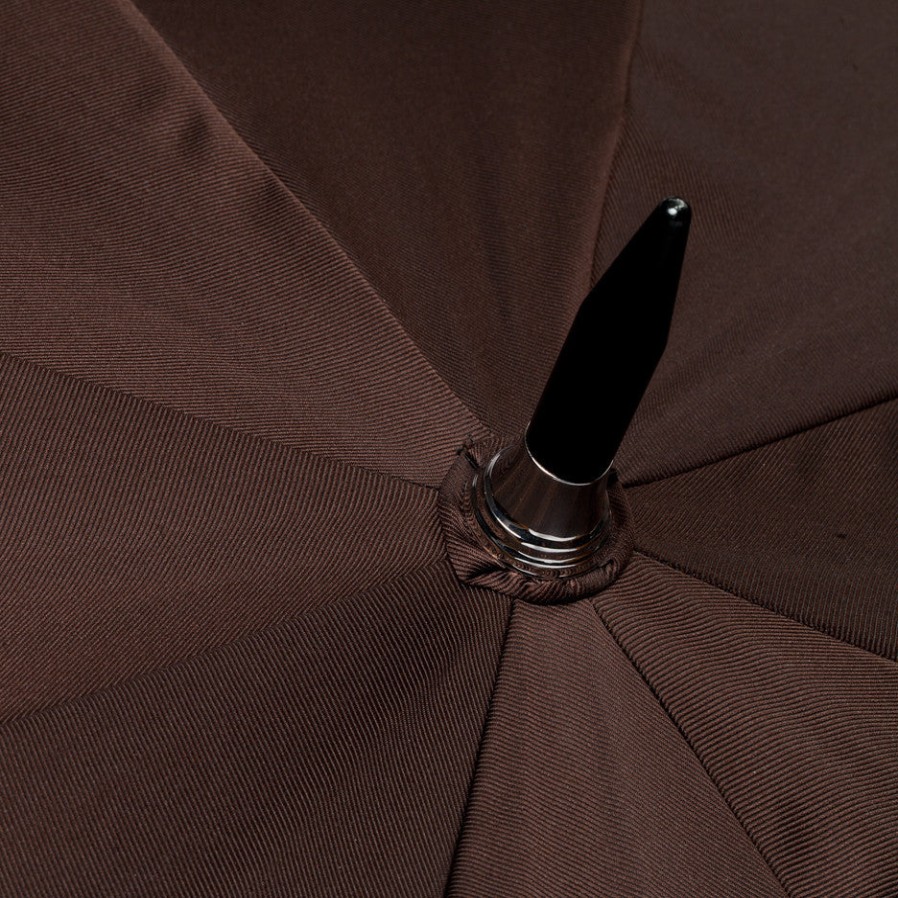 Umbrellas | Maglia Dark Brown Sporty Umbrella With Hand-Sewn Leather Handle